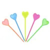 Garfos 50 pcs Fun Bento Picks Aperitivo Descartável Cocktail Sticks Bonito Colorido Portátil Criativo Amor Coração Forma para Sobremesa