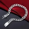 Chaîne 925 chaîne plaquée argent exquis torsadé Bracelet à la mode et charmant femmes couleur unie mariage mignon Simple modèle bijoux H207 24325