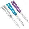 TheOne Falcon Fighter Butterfly Trainer Knife 440 Blade Titanium Alloy Handle Bushing System Free-swinging EDC Tool Jilt Knives