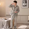 Heren Nachtkleding Pyjama Herfst Winter Lange Mouw Pluche Fluwelen Vest Pyjama Mannelijke Lounge Pyjama Sets Grote Werven M-XXXL Pijamas