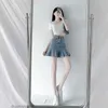 Rokken LKSK Womens Denim Retro Gewassen Zomer Koreaanse Street Style Speaker Design Harajuku Korte Rok Mini