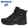 Boots Bona 2022 New Designers Brand Winter Plush Boots Men Warm Snow Ankle Boots Man High Quality Action Leather Sneakers Mansculino