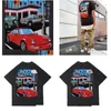 Mens Plus Tees Polos 21Ss Verão Us Uni Drive Thru Carro Camiseta Morreu Vintage Tee Skate Homens Mulheres Comfy Street Casual Camiseta Forma F Otafl