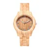 Moda de hombres de alta calidad para hombre de lujo Bambú Fashion Digital Creative Anti Steel Band Womens Wood Sandalwood Quartz 99DA