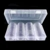 Bins 40 mm munt opbergdoos Clear ronde plastic muntcapsule container lege opbergdoos houder kast 60 stcs panda munt ronde dozen