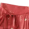 Skirts Chinese Skirt Elegant Vintage Ming Style Women Maxi With Floral Print High Waist Seft Tie Pleated Horse For Hanfu