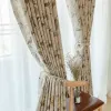 Curtains Custom Cotton and For Linen Curtains for Living Room Bedroom Printing Curtains Fabric Bird Branches Retro New Chinese Modern