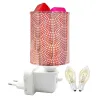 Branders Elektrische Wax Melt Brander Metaal Aroma Diffuser Lamp Oliebrander Nachtlampje en Huisgeur Voor Kantoor Slaapkamer Spa (Rose goud)