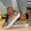 Casual Shoes Sequin Sports Couples Fashion Board Soft Soles Comfortable Sandals Women Walking Flat Lace-up Footwear