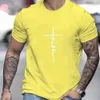 T-shirts graphiques croisés pour hommes Tops à manches courtes Vêtements d'été surdimensionnés Casual Boys T-shirts Street Chemises masculines Tees 2024 t94O #