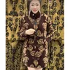 여자 니트 가을 겨울 모방 밍크 벨벳 코트 여성 의류 중간 길이 중년 엄마 패션 두꺼운 모직 재킷 외부웨어 U894