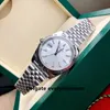 Luksusowe wysokiej jakości męskie zegarki 41 mm niebieska tarcza srebrna bransoletka 904L Automatyczna mechaniczna zegarek Sapphire Luminous oryginalne pudełko wodoodporne zegarek