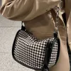 Designer Luxury fashion Shoulder bags Fashionable Womens Bag 2024 New Style Casual Pillow Bag Single Shoulder Crossbody Thousand Bird Grid Womens Bag