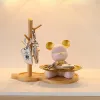 Rzeźby nordycka żywiczna żywica Niedźwiedź taca figurka domowa salon sypialnia klucz do przechowywania dekoracja dekoracja cukierków pojemnik na zwierzęta posąg zwierząt