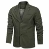 Lente Herfst Blazer Jas Mannen Cott Wed Pak Jas Casual Slim Fit Luxe Busin Blazer Militaire Leger Bomberjack M-5XL q6Pm #