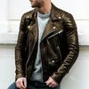 Veste d'hiver en cuir pour hommes, nouvelle collection, décontractée, ample, PU, Vintage, bombardier, épais, manteau coupe-vent, vêtements masculins, T36o #