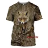 2023 Camoue hunting animals wild boar 3D T-shirt summer leisure men's T-shirt fi street pullover short sleeve jacket g9qN#