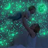 Autocollants 30CM lune lumineuse Stickers muraux brillent dans les étoiles sombres autocollants pour bébé enfants chambres chambre plafond décoration de la maison sticker mural