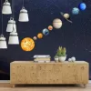 Stickers 9Pcs/Set 9 Planet Solar System Fluorescent Wall Stick the Universe Planet Galaxy Children Room Bedroom Luminous Wall Stickers