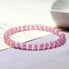 Chain Natural Protein Stone Bead Bracelet Smooth Cat Eye Quartz Chakra Bead Bracelet and Bracelet Suitable for Women 24325