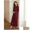 Abbigliamento etnico Eid Abaya con cappuccio per diamanti Donna Musulmana Dubai Abito lungo maxi Turchia Arabo Caftano Islam Party Marocchino Djellaba Dro Ot4Vb