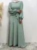 Ubranie etniczne Eid muzułmańska sukienka dla kobiet Abaya Maroko sukienki imprezowe Ramadan koronki Abayas Kaftan Islam Modest Dubai Arab Long Robe 2024