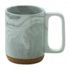 Mugs Creative Cork Bottom Ceramic Coffee Cup Heat Resistant Utsökt stil