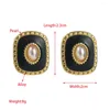 Boucles d'oreilles en métal Imitation perle carrée géométrique pour femmes, Design rétro tendance, bijoux accessoires de fête