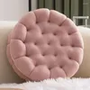 Pillow 35x35cm Biscuit Shape Plush Soft Creative Chair SeatPad Decorative Cookie Japanese Tatami Back SofaPillow