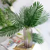 Calligraphy 35pcs Artificial Palm Leaves Gold Green Tropical Palm Tree Leaves for Wedding Hawaiia Party Jungle Beach Theme Party Table Decor