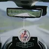 Personalized Car Pendant Custom Po Charm Automobiles Rearview Mirror Hanging Ornament Interior Accessories 240309