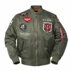 Printemps Automne Veste Militaire Hommes Vintage Top Gun Streetwear Hip Hop Manteau Punk Air Force Pilote Bomber Couple 47f4 #