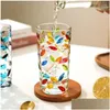 Copos de vinho copo caneca uísque luz vidro reto água pintado à mão alívio tumbler luxo colorf chumbo-mojito teacup videira gota entregar otpar