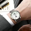 Wristwatches Quartz Movement Watch Elegant Men's With Round Dial Formal Business Style Scratch Resistant Surface For Commute