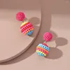 Dangle Earrings Fashion Mini Beads Ball All Match Colorful Hand Made Women Gift