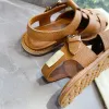 신발 브랜드 디자이너 플랫 바닥 로마 여름 캐주얼 해변에 가죽 발 뒤꿈치