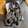 Bandanas Durag Bandanas Durag Popular Long scarf Europe And America Fashion Flower Shawls Four Seasons 160X40CM Silk Scarves Luxury Print Sunscreen Bandannas Y240