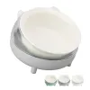 Supplies Cat Feeder Utensils Bowl Cat Food Bowl Dual Use Large Capacity Tilted Elevated Ceramics Pet Food Bowl with Stand