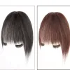 Топперы 12 -дюймовые полные шелковые основания T Part Human Hair Banks Natural Hairpieces Hair Women Black Brown Bang Hair Clips для наращивания FU