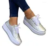 Casual Shoes Platform Sneakers Fashion Plus Size Lace-Up Single Shoe Board Falts Sapato Feminino C567