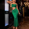 Casual Dresses Womens Long Luxury Evening 2023 I Summer Sexy Satin Hollow Back Fishtail Bag Hip Skirt Suspenders Formal