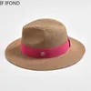 Brede rand hoeden emmer hoeden Panamese dames zomerstro hoed zachte vorm strand zon hoed outdoor uv bescherming reishoed sombreros de mujer J240325