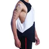 Muscleguys брендовая пустая одежда для бодибилдинга, мужские спортивные майки, жилет с низким вырезом, мужская майка, однотонный стрингер для фитнеса 3307 #