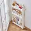 Support de rangement à espace Ultra étroit de 910cm, pour la maison, réfrigérateur, armoire latérale de cuisine, porte automatique, supports d'organisation arrière, support mobile