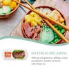 Teller, binaurales Tablett, dekoratives Dessert-Frühstücks-Backset, Doppelohr-Melamin-Servierpalette