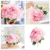 Decorative Flowers Florals 13'' Silk Hydrangea With Long Stems Realistic Bouquet For Wedding Party Office Home Decor