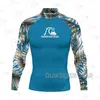 Roupa de banho feminina surf rashguard camisas de manga longa roupas de proteção uv rash guards camisetas de mergulho