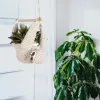 Manden Dierenplantenhouder Luiaard Geschenken Gehaakte plantenhanger voor succulente pot Home Decor Plantenbak Dierenmuur Plantenbak Tuinbenodigdheden