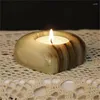 Candle Holders Natural Marble Holder For A Touch Of Sophistication In Home And Wedding Decor Candlestick Vessel