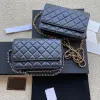 10A Designer -Upgrades für Magnetschnalle Griff Chip Zertifizierung Mini WOC Kaviar Schaffell Frauenkette Brieftasche mit Box Brieftasche Crossbody Tasche